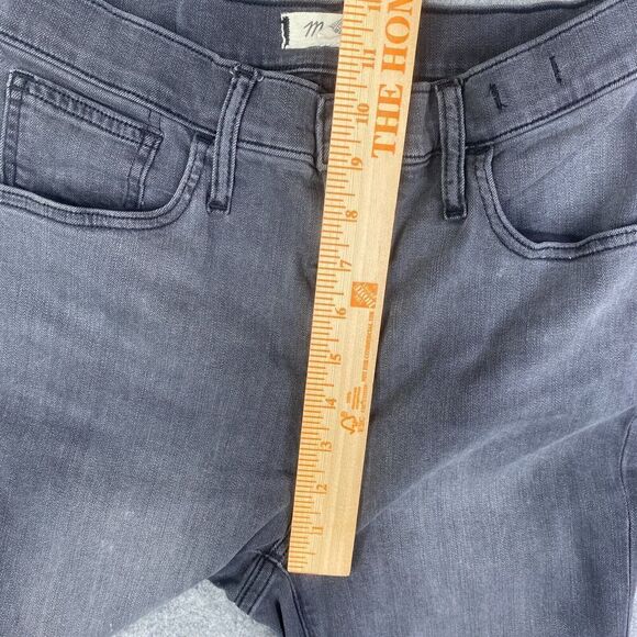 MadeWell 10' HIGH-RISE Skinny Jeans 27 Gray Faded Raw Hem - Picture 11 of 14